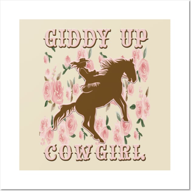 Giddy Up Cowgirl Country Western Horse Wall Art by Sassee Designs